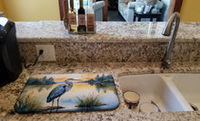 Load image into Gallery viewer, Blue Heron in the Golden Hour Dish Drying Mat