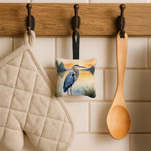 Load image into Gallery viewer, Blue Heron in the Golden Hour Hanging Square Fabric Ornament 3.5 × 3.5