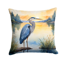 Load image into Gallery viewer, Blue Heron in the Golden Hour Throw Pillow - 14x14 Decorative Pillow – Art for Your Home &amp; Patio
