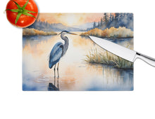 Load image into Gallery viewer, Blue Heron in the Golden Hour Glass Cutting Boards – Durable, Decorative Kitchen Art