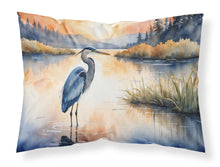 Load image into Gallery viewer, Blue Heron in the Golden Hour Standard Pillowcase – Artistic Decorative Front, White Back