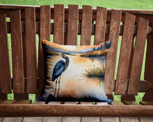Load image into Gallery viewer, Blue Heron in the Golden Hour Throw Pillow - 14x14 Decorative Pillow – Art for Your Home &amp; Patio