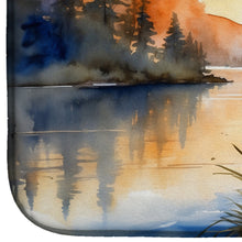Load image into Gallery viewer, Blue Heron in the Golden Hour Dish Drying Mat