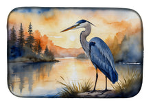 Load image into Gallery viewer, Blue Heron in the Golden Hour Dish Drying Mat
