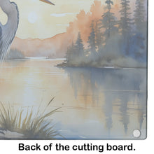Load image into Gallery viewer, Blue Heron in the Golden Hour Glass Cutting Boards – Durable, Decorative Kitchen Art