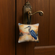 Load image into Gallery viewer, Blue Heron in the Golden Hour Hanging Square Fabric Ornament 3.5 × 3.5