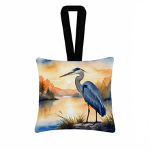 Load image into Gallery viewer, Blue Heron in the Golden Hour Hanging Square Fabric Ornament 3.5 × 3.5