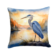 Load image into Gallery viewer, Blue Heron in the Golden Hour Throw Pillow - 14x14 Decorative Pillow – Art for Your Home &amp; Patio