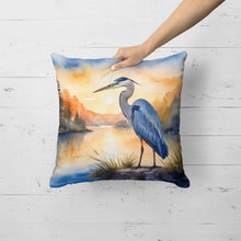 Load image into Gallery viewer, Blue Heron in the Golden Hour Throw Pillow