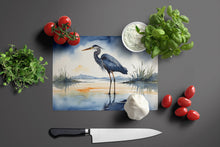Load image into Gallery viewer, Blue Heron Barely Lit Sky Glass Cutting Boards – Durable, Decorative Kitchen Art