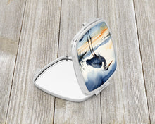 Load image into Gallery viewer, Blue Heron Barely Lit Sky Compact Mirror – Stylish Purse Mirror with Artistic Covers