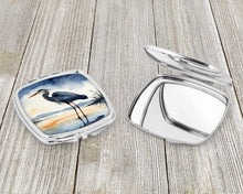 Load image into Gallery viewer, Blue Heron Barely Lit Sky Compact Mirror – Stylish Purse Mirror with Artistic Covers