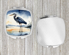 Load image into Gallery viewer, Blue Heron Barely Lit Sky Compact Mirror – Stylish Purse Mirror with Artistic Covers