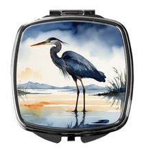 Load image into Gallery viewer, Blue Heron Barely Lit Sky Compact Mirror – Stylish Purse Mirror with Artistic Covers