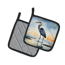 Load image into Gallery viewer, Blue Heron Barely Lit Sky Pot Holders - Set of 2 Decorative Kitchen Helpers | Made in the USA