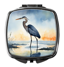 Load image into Gallery viewer, Blue Heron Barely Lit Sky Compact Mirror – Stylish Purse Mirror with Artistic Covers