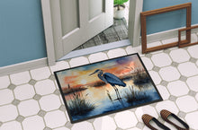 Load image into Gallery viewer, Blue Heron Setting Sun Doormat - 18X27 Indoor / Outdoor Rug | Made in USA