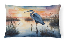Load image into Gallery viewer, Blue Heron Setting Sun Throw Pillow