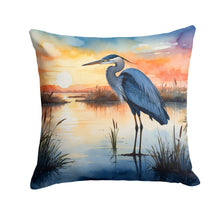 Load image into Gallery viewer, Blue Heron Setting Sun Throw Pillow