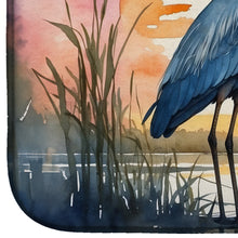 Load image into Gallery viewer, Blue Heron Setting Sun Dish Drying Mat