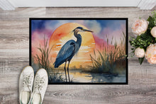 Load image into Gallery viewer, Blue Heron Setting Sun Doormat - 18X27 Indoor / Outdoor Rug | Made in USA
