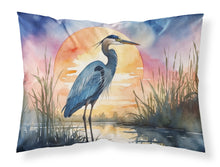 Load image into Gallery viewer, Blue Heron Setting Sun Standard Pillowcase – Artistic Decorative Front, White Back