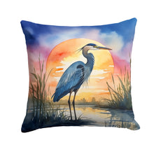 Load image into Gallery viewer, Blue Heron Setting Sun Throw Pillow