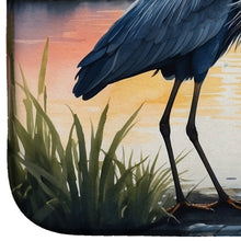 Load image into Gallery viewer, Blue Heron Setting Sun Dish Drying Mat