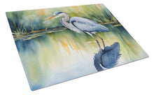 Load image into Gallery viewer, Blue Heron Stalking Prey Glass Cutting Boards – Durable, Decorative Kitchen Art