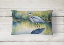 Load image into Gallery viewer, Blue Heron Stalking Prey Throw Pillow