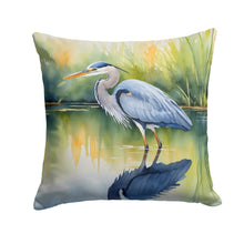 Load image into Gallery viewer, Blue Heron Stalking Prey Throw Pillow - 14x14 Decorative Pillow – Art for Your Home &amp; Patio