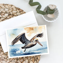 Load image into Gallery viewer, Pelican Diving Greeting Cards - Blank Note Cards – 8-Pack of Artist-Designed Cards with Envelopes