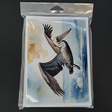 Load image into Gallery viewer, Pelican Diving Greeting Cards - Blank Note Cards – 8-Pack of Artist-Designed Cards with Envelopes