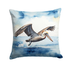 Load image into Gallery viewer, Pelican Diving Throw Pillow - 14x14 Decorative Pillow – Art for Your Home &amp; Patio