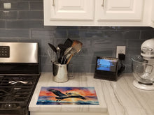 Load image into Gallery viewer, Pelican Fiery Sunset Glass Cutting Boards – Durable, Decorative Kitchen Art
