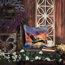 Load image into Gallery viewer, Pelican Fiery Sunset Throw Pillow