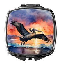 Load image into Gallery viewer, Pelican Fiery Sunset Compact Mirror – Stylish Purse Mirror with Artistic Covers