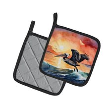 Load image into Gallery viewer, Pelican Fiery Sunset Pot Holders - Set of 2 Decorative Kitchen Helpers | Made in the USA