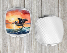 Load image into Gallery viewer, Pelican Fiery Sunset Compact Mirror – Stylish Purse Mirror with Artistic Covers