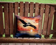 Load image into Gallery viewer, Pelican Fiery Sunset Throw Pillow - 14x14 Decorative Pillow – Art for Your Home &amp; Patio