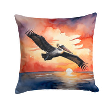 Load image into Gallery viewer, Pelican Fiery Sunset Throw Pillow - 14x14 Decorative Pillow – Art for Your Home &amp; Patio
