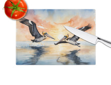 Load image into Gallery viewer, Pelicans Flying Glass Cutting Boards – Durable, Decorative Kitchen Art