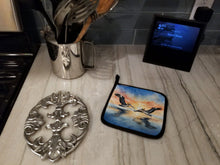 Load image into Gallery viewer, Pelicans Flying Pot Holders - Set of 2 Decorative Kitchen Helpers | Made in the USA