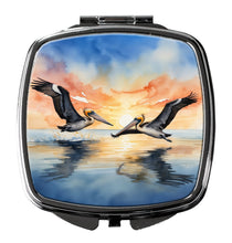 Load image into Gallery viewer, Pelicans Flying Compact Mirror – Stylish Purse Mirror with Artistic Covers