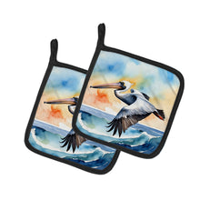 Load image into Gallery viewer, Pelican Soaring Pot Holders - Set of 2 Decorative Kitchen Helpers | Made in the USA