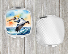 Load image into Gallery viewer, Pelican Soaring Compact Mirror – Stylish Purse Mirror with Artistic Covers
