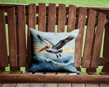 Load image into Gallery viewer, Pelican Soaring Throw Pillow - 14x14 Decorative Pillow – Art for Your Home &amp; Patio