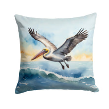 Load image into Gallery viewer, Pelican Soaring Throw Pillow - 14x14 Decorative Pillow – Art for Your Home &amp; Patio