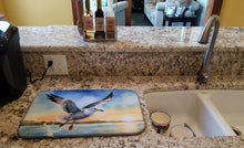 Load image into Gallery viewer, Gull Flying Low Dish Drying Mat