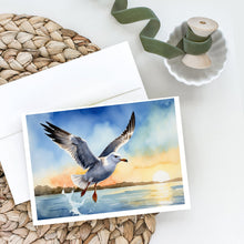 Load image into Gallery viewer, Gull Flying Low Greeting Cards - Blank Note Cards – 8-Pack of Artist-Designed Cards with Envelopes